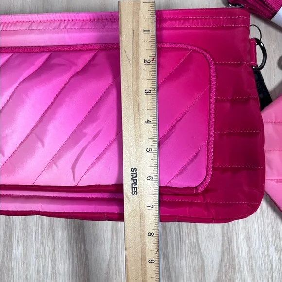 THINK ROYLN Ombre Pink Quilted Bag with Pouch - Picture 5 of 7